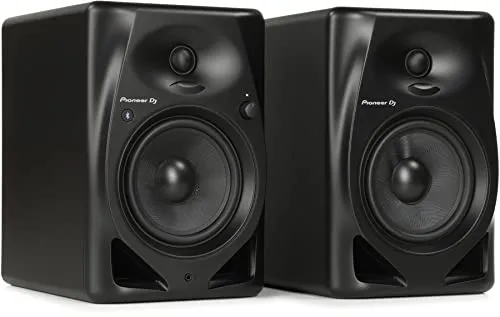 Pioneer DJ DM-50D-BT 5-inch Desktop Active Monitor Speaker Pair with Bluetooth - Black (Open Box)