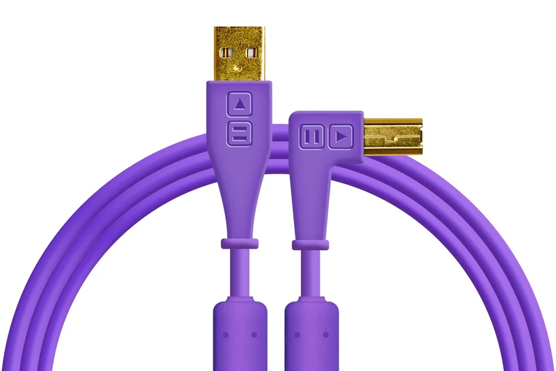 Chroma Cables: Audio Optimized USB Cables - Purple Right Angle