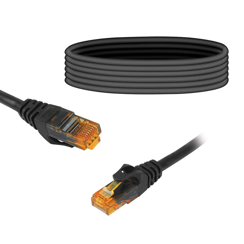 Câble réseau CAT6e UTP 8P8C RJ-45 10m noir