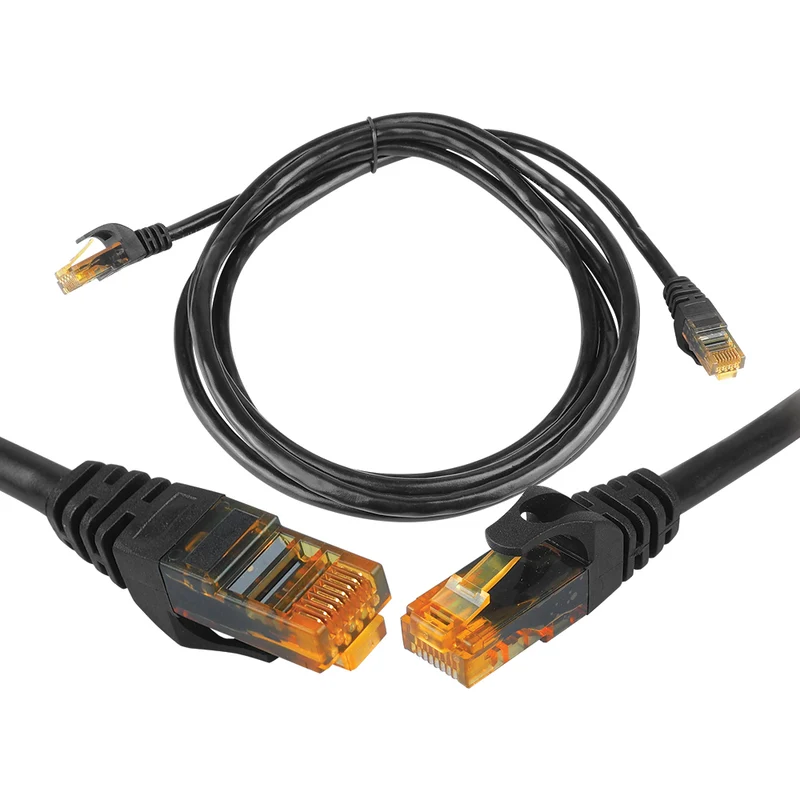 Câble réseau CAT6e UTP 8P8C RJ-45 1.5m noir