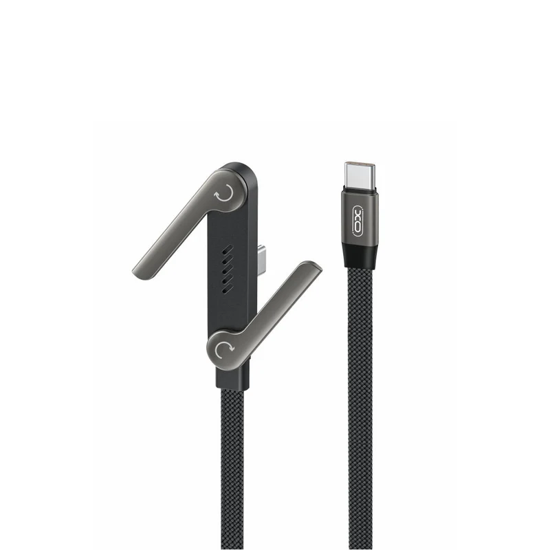 XO cable NB-Q311 PD USB-C - USB-C 1,5m 240W black flat with stand