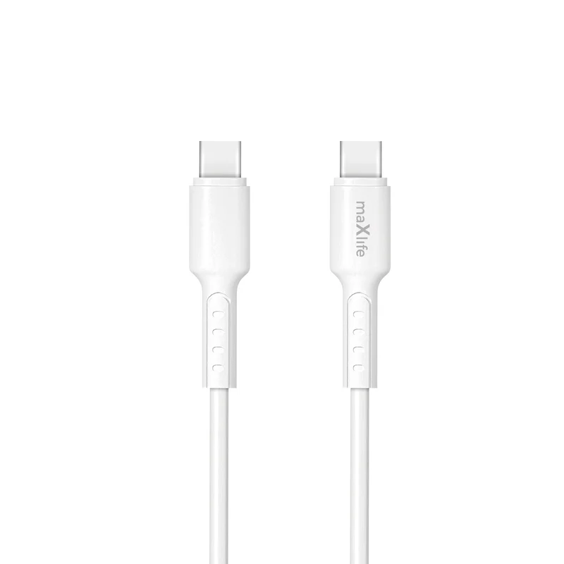 Maxlife MXUC-13 cable USB-C - USB-C 1,0 m 60W white