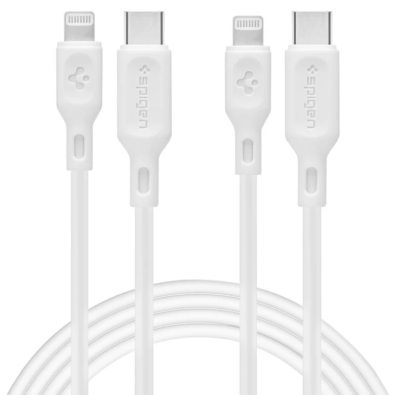 Spigen DuraSync MFi Lightning Cable 2-Pack 100cm White