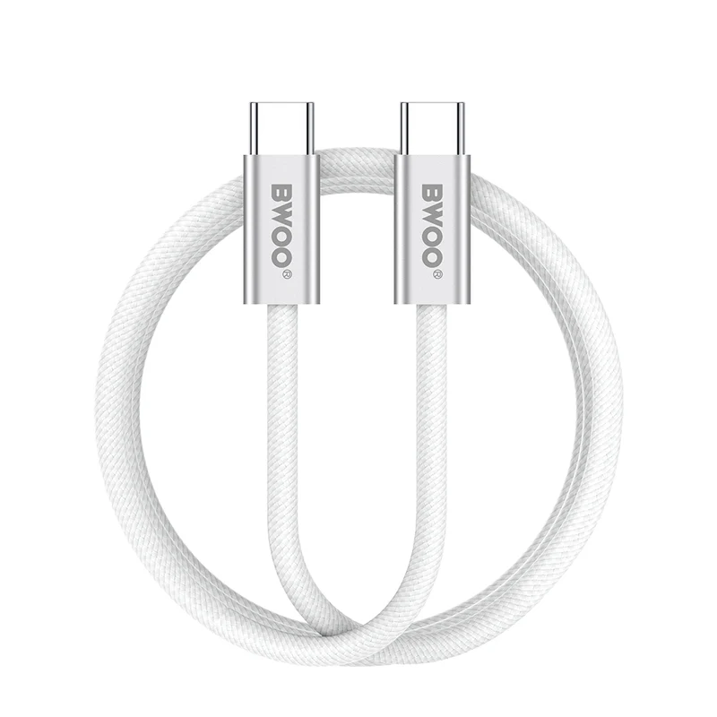 BWOO 240W braided cable USB-C - USB-C BO-X317C-C 1m white