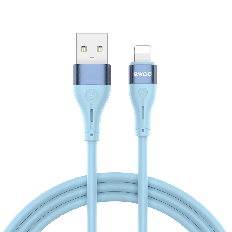BWOO Cable USB - Lightning 1m 3A Minimalist Silicone Blue X280L