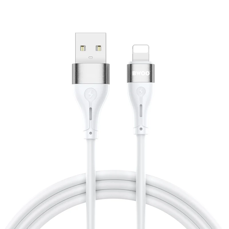 BWOO Cable USB - Lightning 1m 3A Minimalist Silicone White X280L