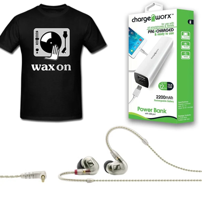 Sennheiser IE 500 PRO In-Ear Headphones (Clear) + W.O. T-shirt + Power Bank