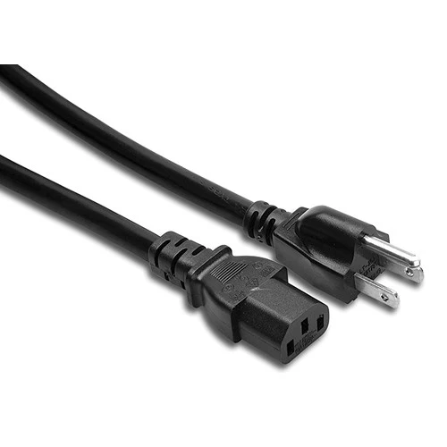 Hosa Technology Extension Cable with IEC Female Connector (18 AWG, Black, 8')