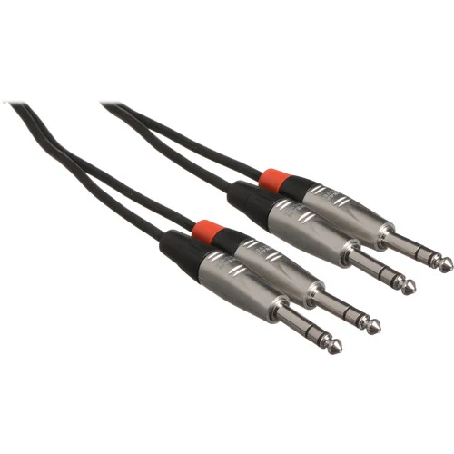 Hosa Technology Pro Dual 1/4" TRS Male to Dual 1/4" TRS Male Stereo Audio Cable (20')