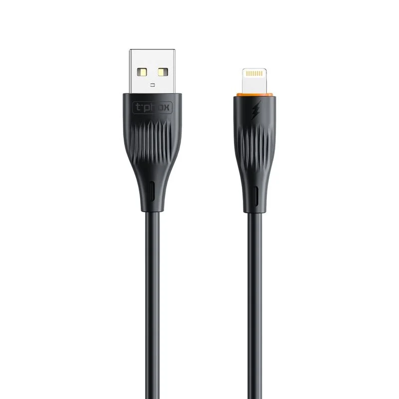 T-PHOX CABLE X-LITE LIGHTNING BLACK 1M 3A