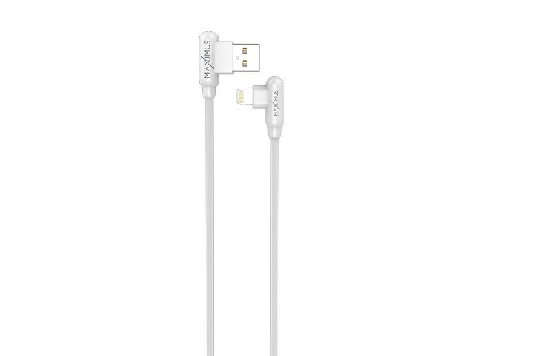 CABLE MX CORNER FAST CHARGE LIGHTNING 2.4A/1M, WHITE ANGULAR