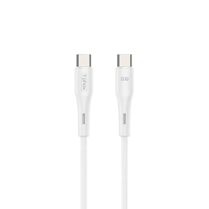 T-PHOX CABLE GENTLE USB-C/USB-C 60W 1M WHITE