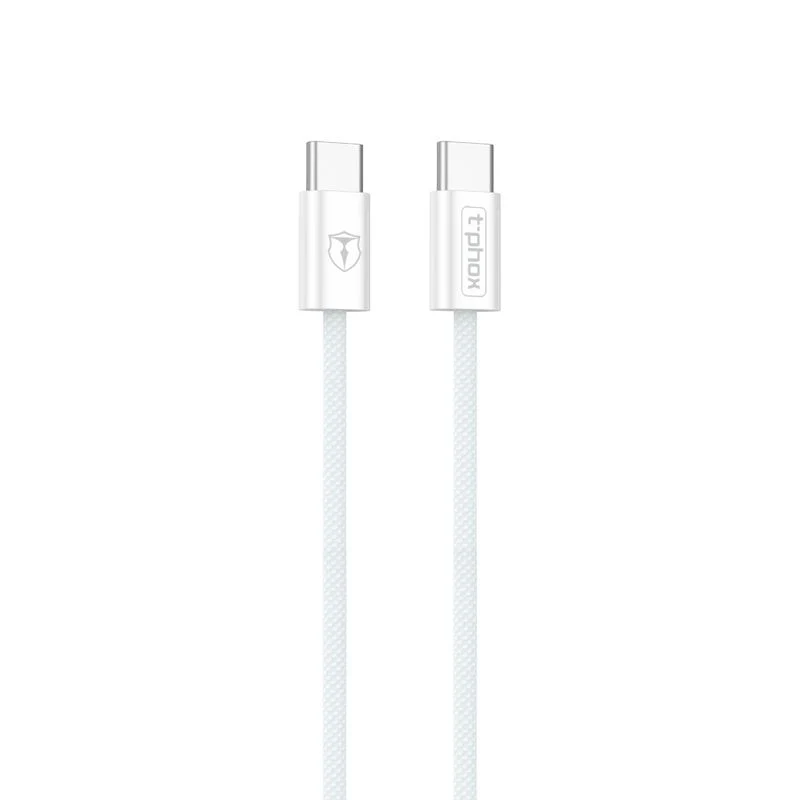 T-PHOX CC15 SERIES USB-C/USB-C CABLE 60W 3A WHITE