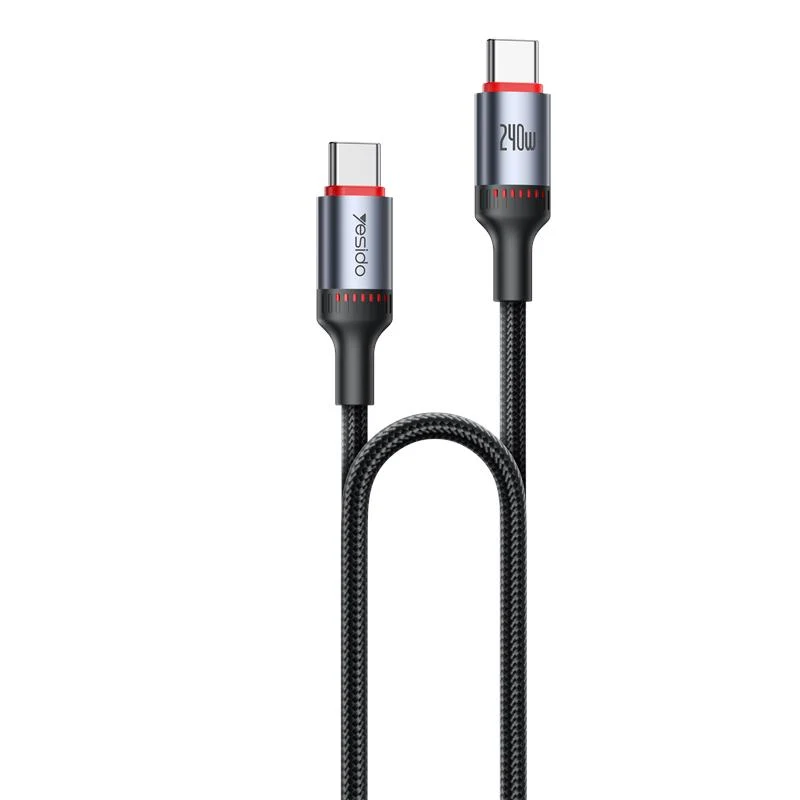 YESIDO CABLE CA185 240W TYPE-C/TYPE-C 1.2M 5A BLACK
