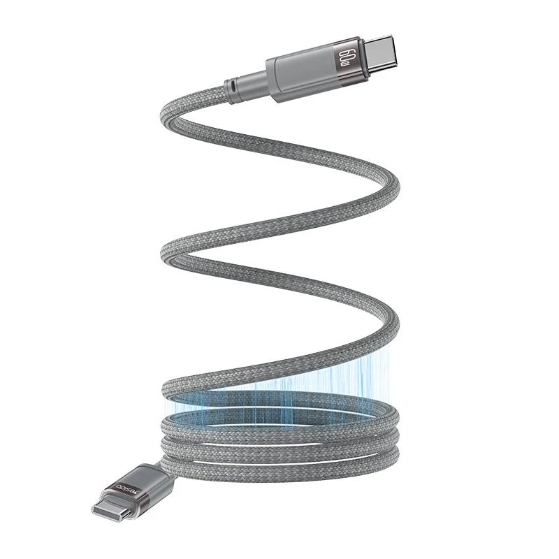 YESIDO MAGNETIC CABLE CA172C 60W TYPE-C/TYPE-C 1M 3A GREY