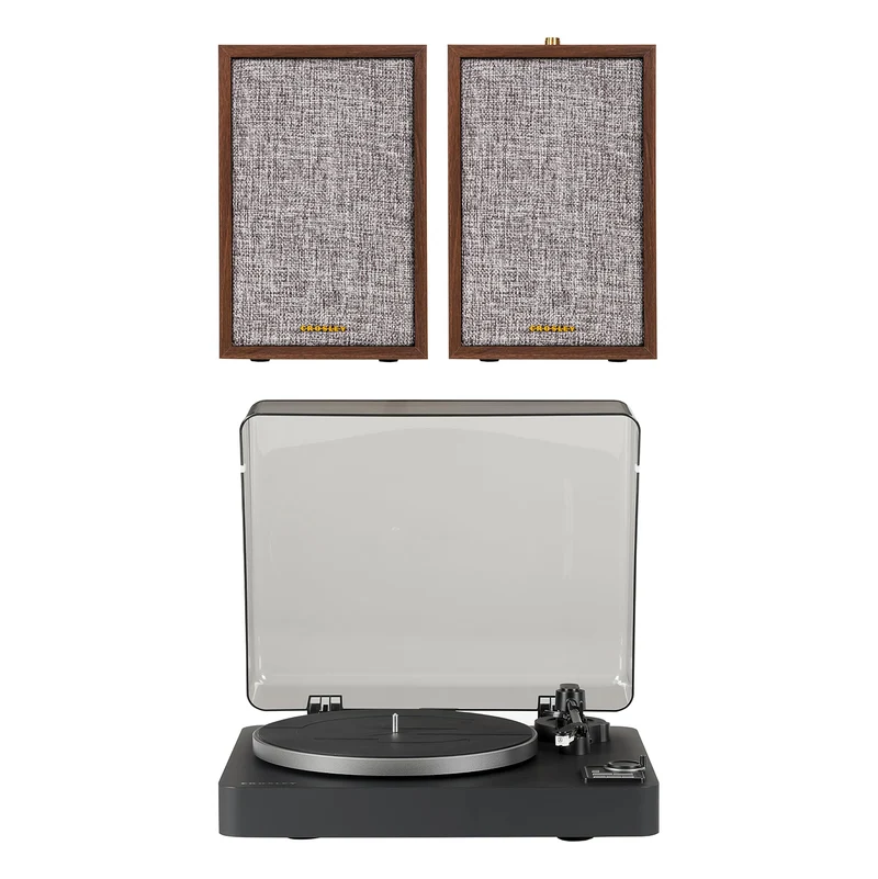 Crosley C300A-BK Turntable + Crosley S200A-WA