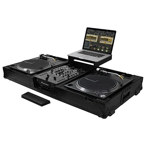 Odyssey Black Label - Universal Turntable DJ Coffin with Wheels & Glide Shelf