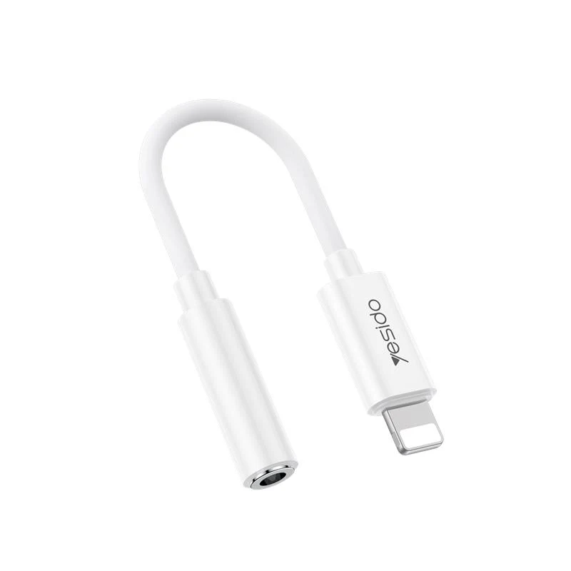 YESIDO AUDIO CABLE YAU44 LIGHTNIG/3,5MM AUX FEMALE 30CM WHITE