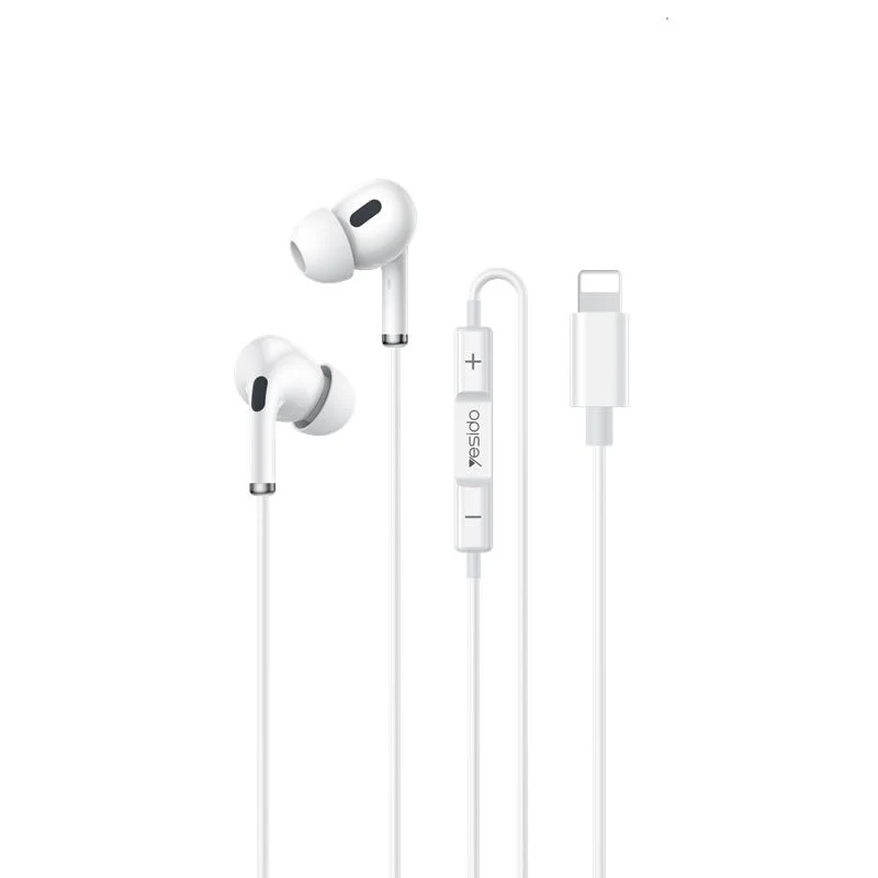 YESIDO IN-EAR PHONES YH52 LIGHTNING 120CM WHITE