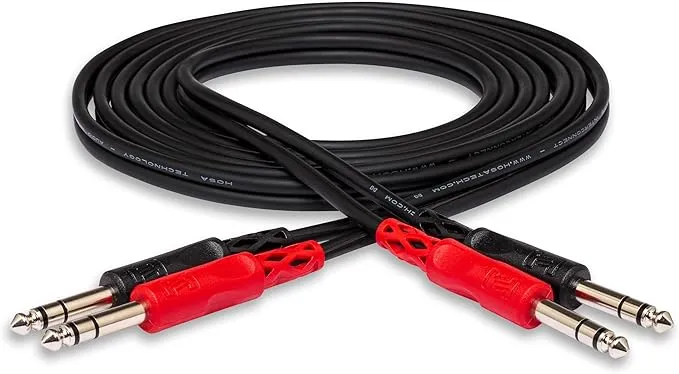 Hosa CSS-202 Dual Cable 1/4 Inch TRS - 2M / 6.6ft