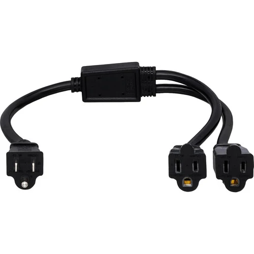 Hosa Technology YAC-407 3-Prong Male to Two 3-Prong Females Y-Power Cable