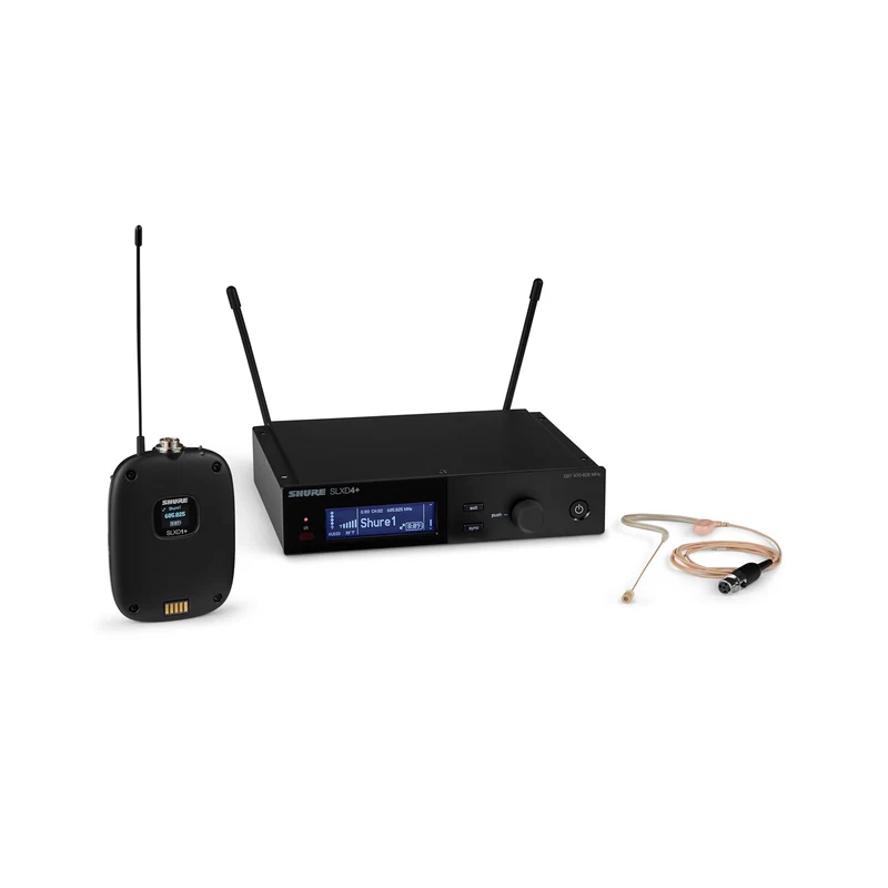 Shure SLXD14+/153T Digital Wireless Earset Headworn Microphone System (G57: 470 to 608 MHz)