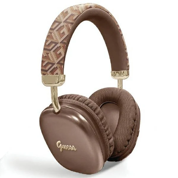 Guess Bluetooth headphones GUBHK1GCTCSW GCUBE METALLIC SCRIPT LOGO brown