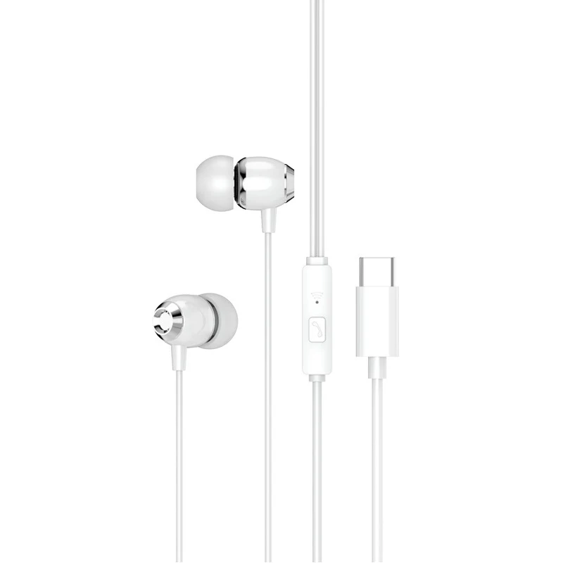 XO wired earphones EP25 USB-C white