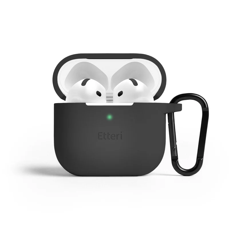 Etteri silicone case for AirPods 4 black