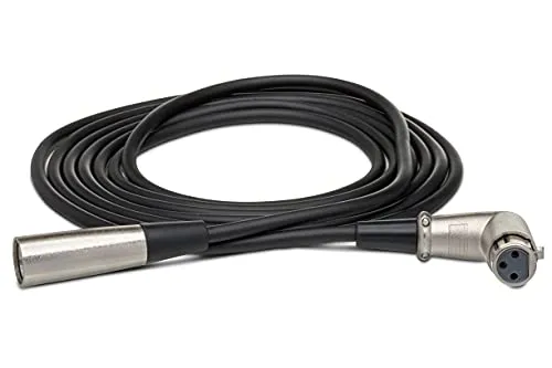 Hosa XFF-105 Right-angle XLR3F to XLR3M Balanced Interconnect Cable, 5 Feet Cable Length