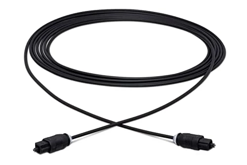 Hosa OPT-106 Toslink to Toslink Fiber Optic Cable, 6 Feet
