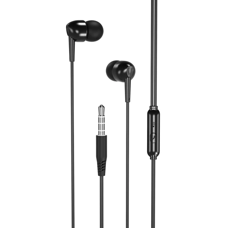 Écouteurs XO EP37 — Jack 3,5mm noir avec micro