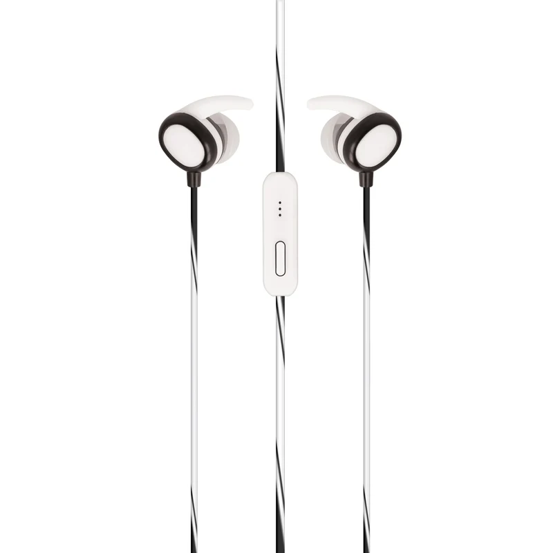 Écouteurs Setty Sport filaires blancs — micro intégré
