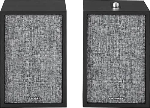 Crosley S200A-BK 4" Active Powered Bluetooth Stereo Speakers, Black