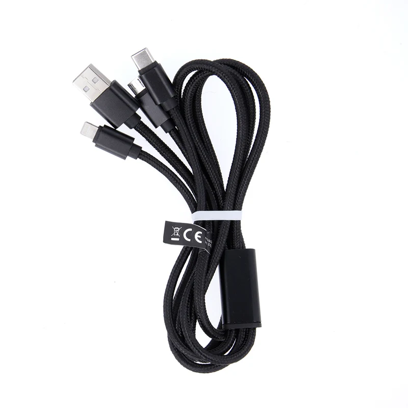 Câble USB 3-en-1 Maxlife Lightning/USB-C/microUSB 1m 2.1A