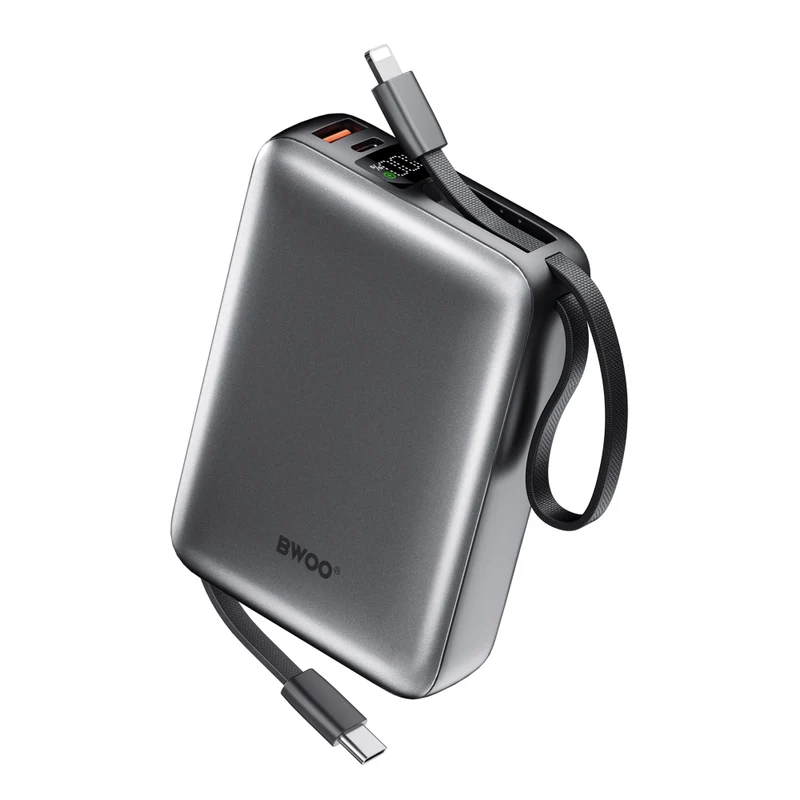 Chargeur portable BWOO P73 22.5W 20000 mAh USB-C Lightning noir