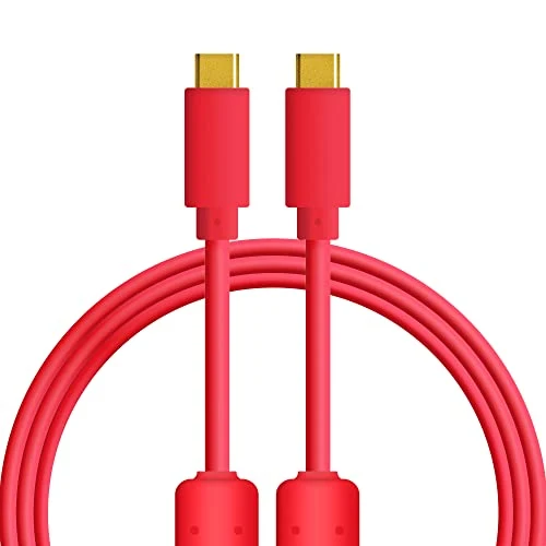 DJ TechTools Chroma Cables: Audio Optimized USB-C to USB-C Cable (Red)