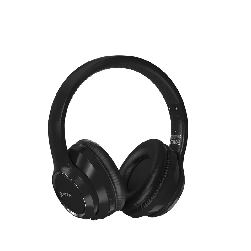Casque Bluetooth Devia Kintone noir — 24h autonomie, USB-C