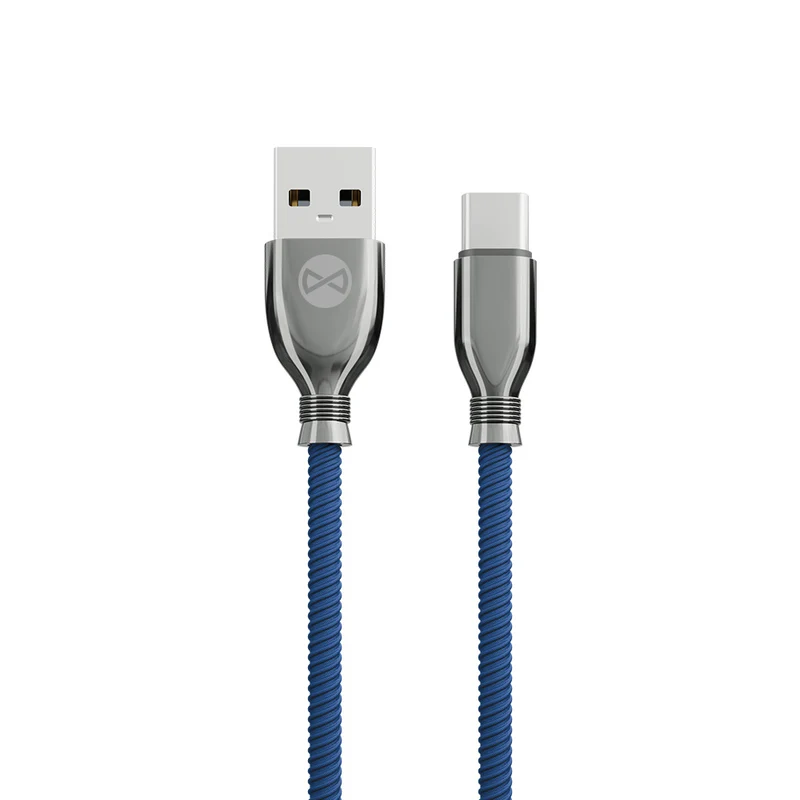 Câble USB-C Forever Tornado 1m 3A bleu marine