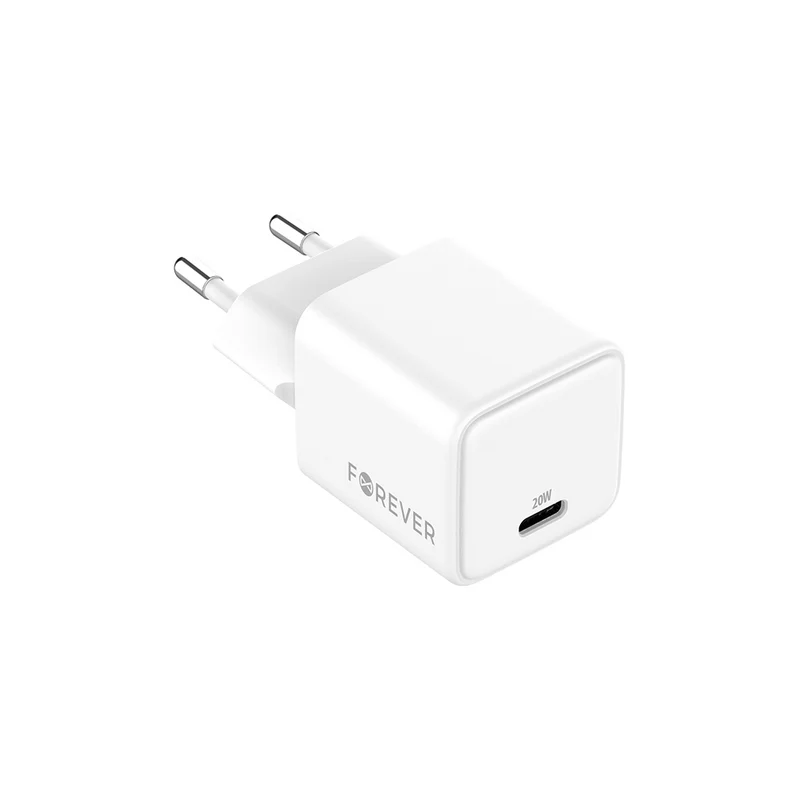 Chargeur Forever TC-08 USB-C 20W GaN — Blanc