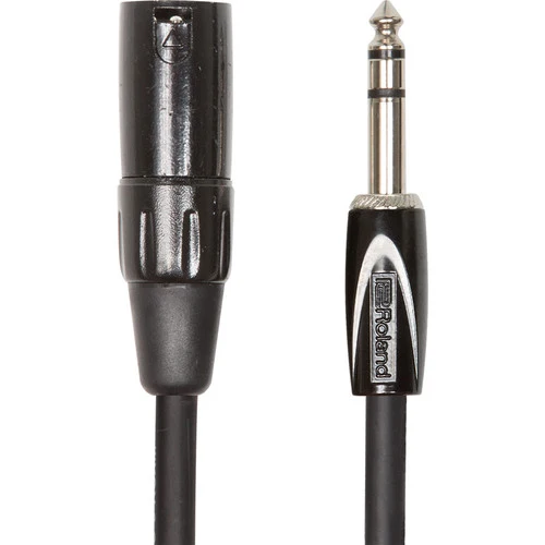 Roland Black Series Balanced interconnect cable—1/4-inch TRS male to XLR male, 10ft / 3m - RCC-10-TRXM
