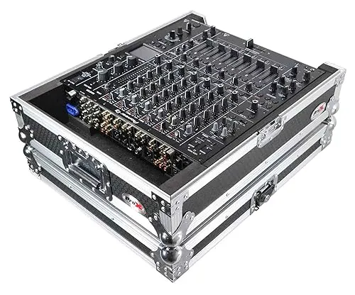 ProX ATA Style Flight Road Case for Pioneer DJM-A9 & DJM V10 DJ Mixer (Black / Silver)