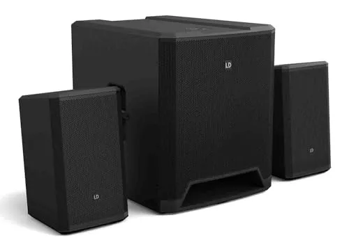 LD Systems DAVE 18 G4X Compact 2.1 4000W 18 Powered PA System with Bluetooth Streaming (Open Box)