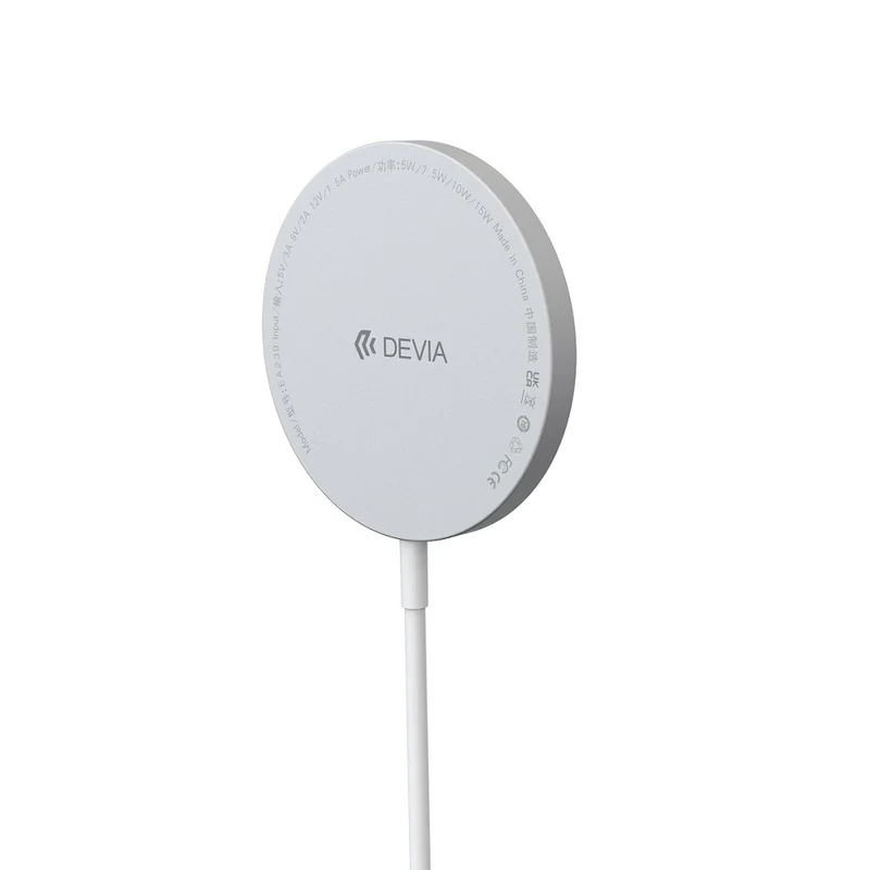 Chargeur sans fil Devia Smart 15W MagSafe blanc