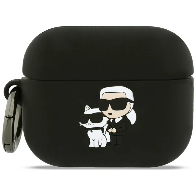 Karl Lagerfeld Silicone Karl & Choupette Head case for AirPods Pro 3 pink