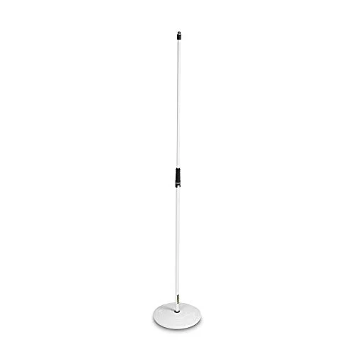 Gravity Microphone Stand, White, Adjustable Height (GMS23W)