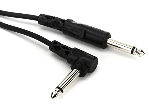 Hosa Technology 1/4" Male Phone to Right-Angle 1/4" Male Phone Cable - 3'