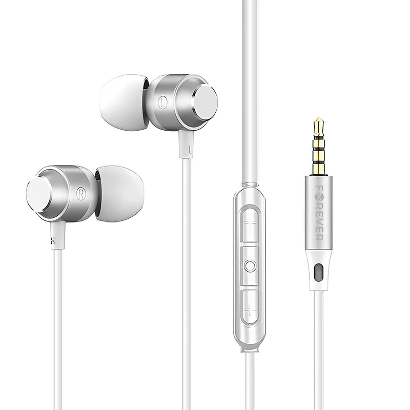 Écouteurs Forever EP-01 — Jack 3,5mm blanc