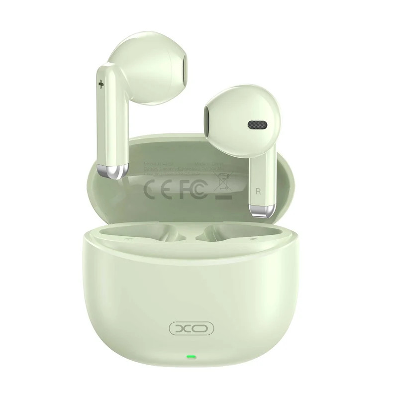 Écouteurs Bluetooth XO X33 TWS — Vert, Bluetooth 5.3