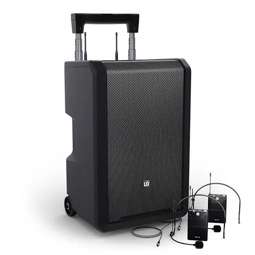 LD Systems ANNY 10 BPH2 Battery-Powered Bluetooth 10" PA Speaker with 2 Headset Microphones (B47: 470 to 490 MHz)